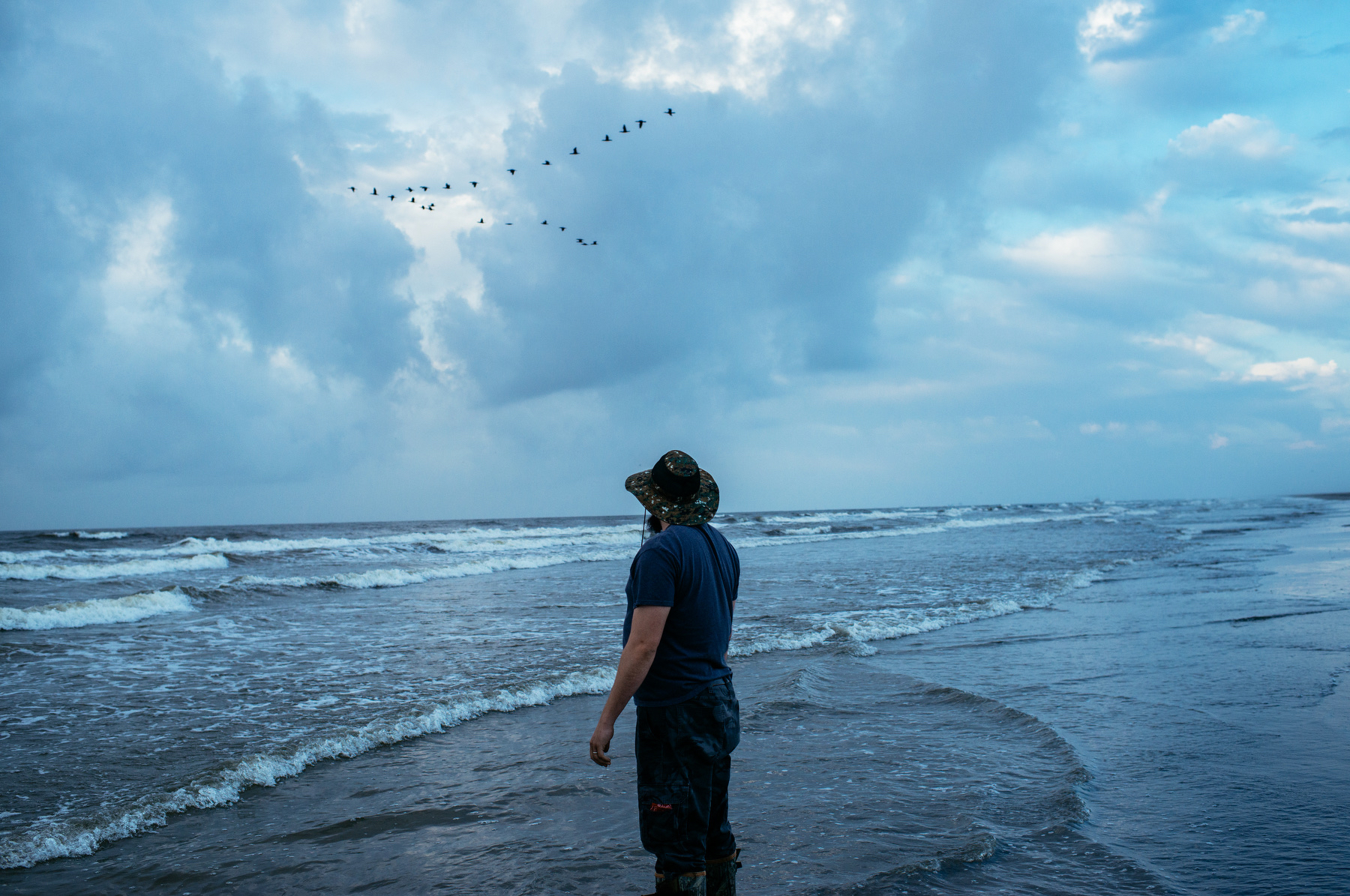 Man standing on a beach